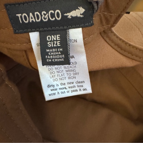 Toad&Co ‘Save The Planet Go Nude’ Hat – Eco Hiking Dad Cap, Tabac Vintage Wash - Picture 4 of 4